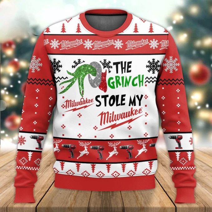 Get Festive with the Grinches Stole My Milwaukee Ugly Sweater – Perfect for Holiday Fun!