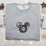 Nightmare Before Christmas Jack Sally Skeleton x Mickey Shirt – Disney Halloween Embroidered Gift for Family Nightmare Before Christmas Jack Sally Skeleton x Mickey Shirt – Disney Halloween Embroidered Gift for Family