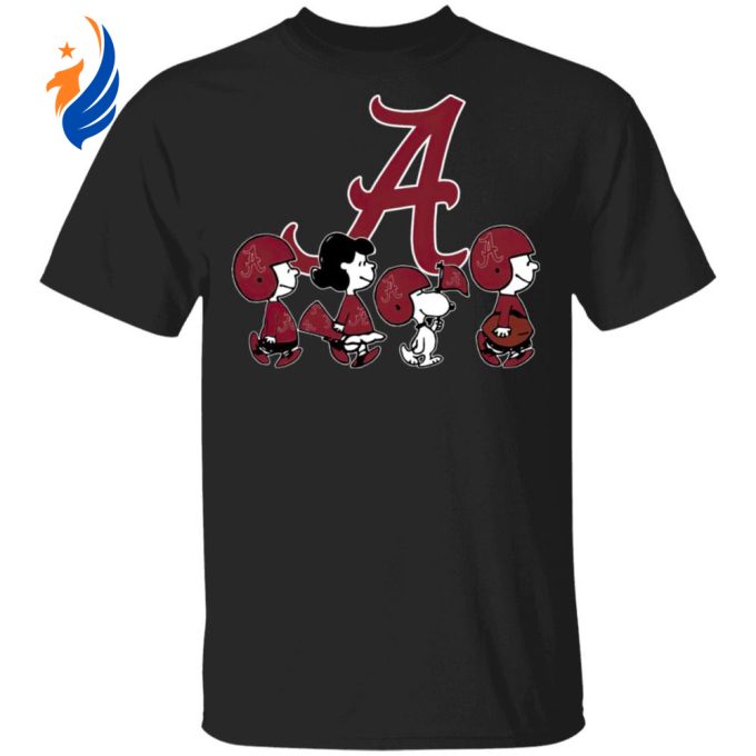 Snoopy & Friends Cheer for Alabama Crimson Tide NCAA Shirt – Show your team pride!
