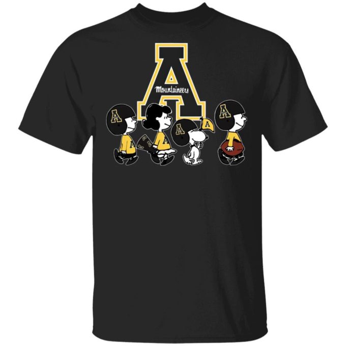 Peanuts Snoopy & Friends Cheer for Appalachian State Mountaineers NCAA Shirt – Official Merchandise