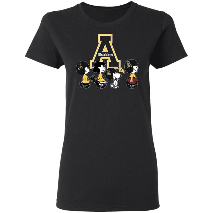 Peanuts Snoopy & Friends Cheer for Appalachian State Mountaineers NCAA Shirt – Official Merchandise