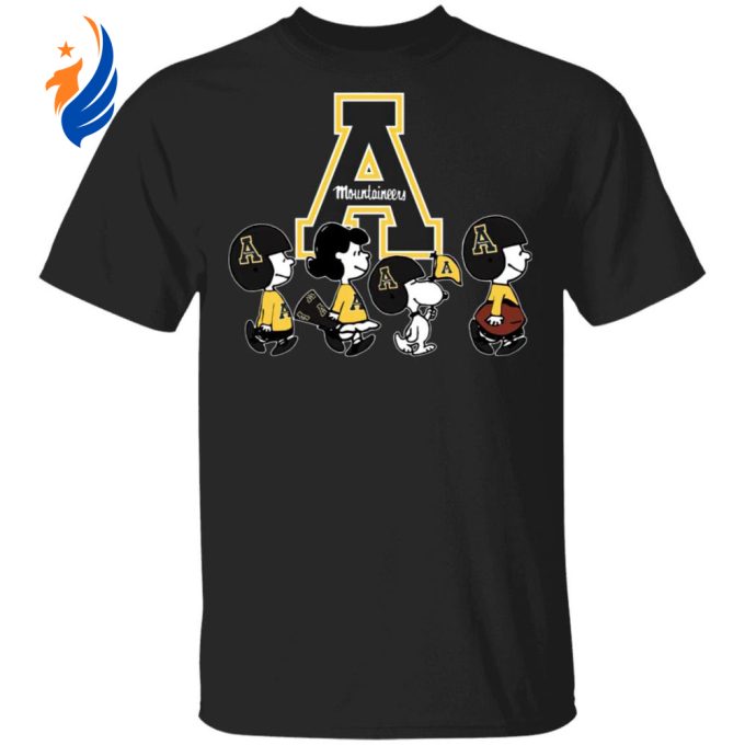 Peanuts Snoopy & Friends Cheer for Appalachian State Mountaineers NCAA Shirt – Official Merchandise