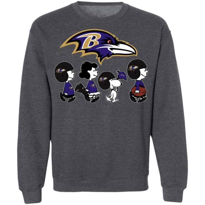 Baltimore Ravens NFL Shirt: Peanuts Snoopy & Friends Cheer in Style!