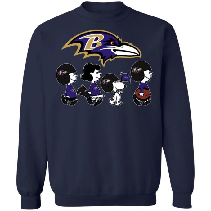 Baltimore Ravens NFL Shirt: Peanuts Snoopy & Friends Cheer in Style!