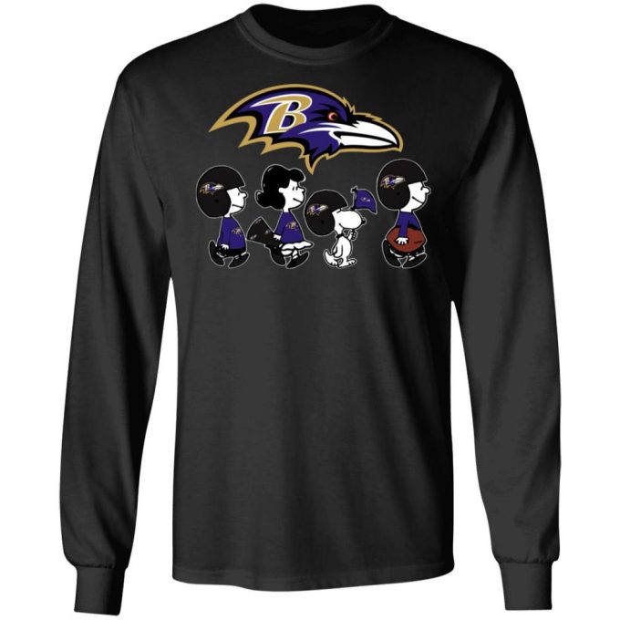 Baltimore Ravens NFL Shirt: Peanuts Snoopy & Friends Cheer in Style!
