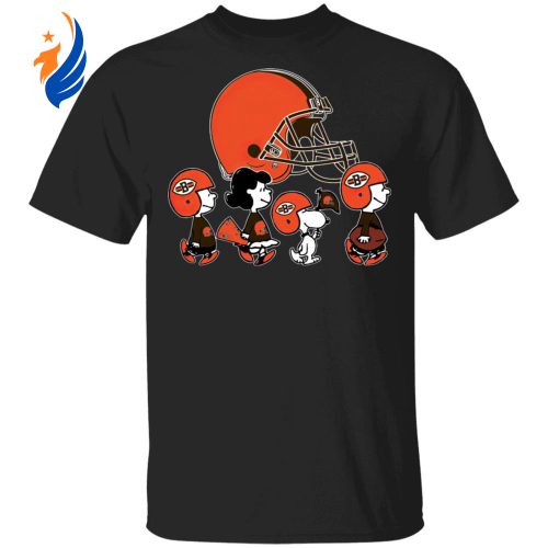 Cheer on the Cleveland Browns with Peanuts Snoopy & Friends NFL Shirt Cheer on the Cleveland Browns with Peanuts Snoopy & Friends NFL Shirt