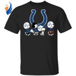 Peanuts Snoopy & Friends Cheer for Indianapolis Colts NFL Shirt: Officially Licensed Team Gear!