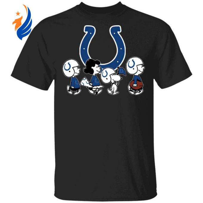 Peanuts Snoopy & Friends Cheer for Indianapolis Colts NFL Shirt: Officially Licensed Team Gear!