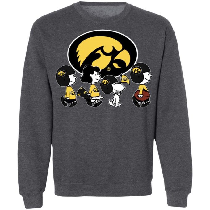 Cheer on the Iowa Hawkeyes with Peanuts Snoopy & Friends NCAA Shirt