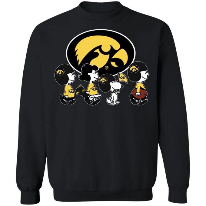 Cheer on the Iowa Hawkeyes with Peanuts Snoopy & Friends NCAA Shirt
