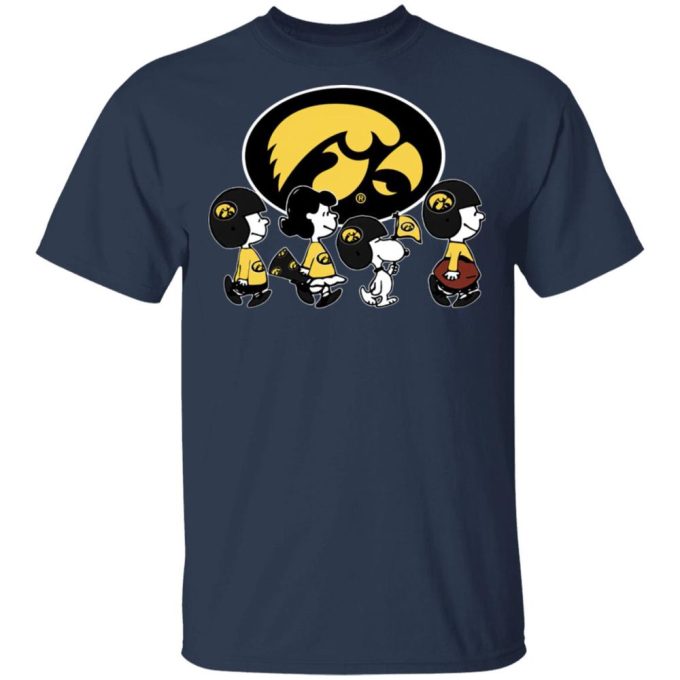Cheer on the Iowa Hawkeyes with Peanuts Snoopy & Friends NCAA Shirt