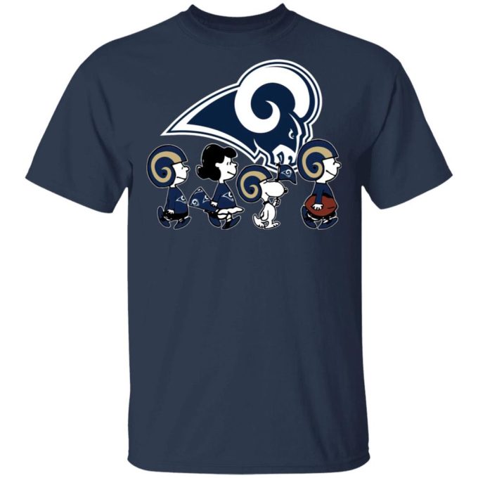 Peanuts Snoopy & Friends Cheer for Los Angeles Rams NFL Shirt – Show Your Team Spirit!