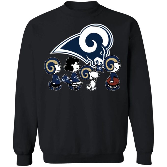 Peanuts Snoopy & Friends Cheer for Los Angeles Rams NFL Shirt – Show Your Team Spirit!