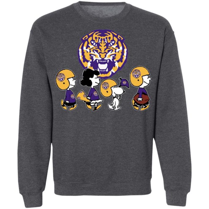 Cheer on LSU Tigers with Peanuts Snoopy & Friends NCAA Shirt – Officially Licensed LSU Apparel