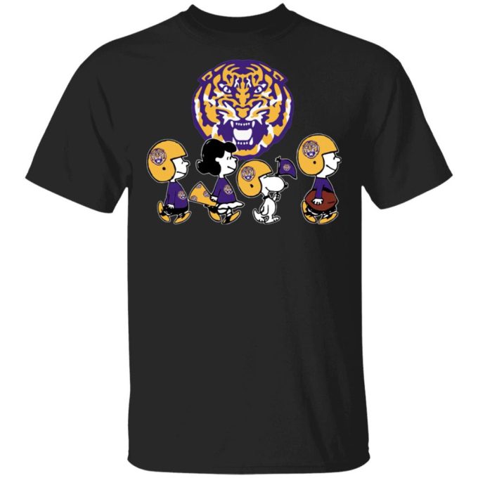 Cheer on LSU Tigers with Peanuts Snoopy & Friends NCAA Shirt – Officially Licensed LSU Apparel