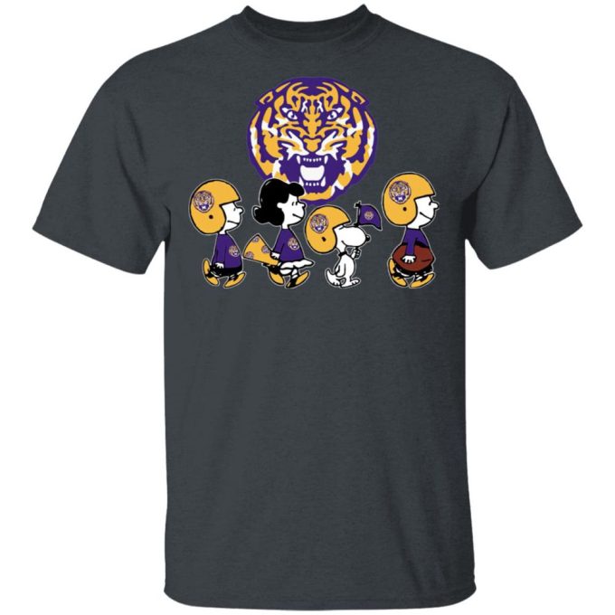 Cheer on LSU Tigers with Peanuts Snoopy & Friends NCAA Shirt – Officially Licensed LSU Apparel