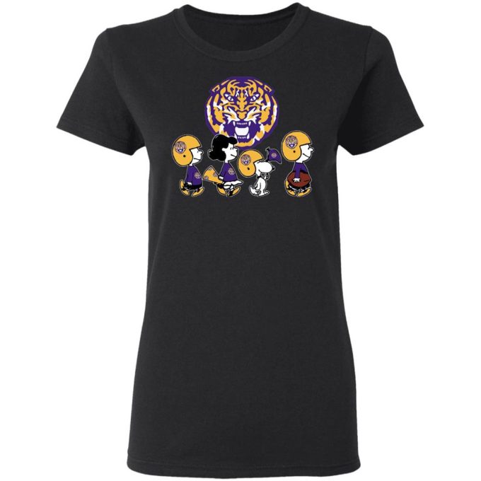 Cheer on LSU Tigers with Peanuts Snoopy & Friends NCAA Shirt – Officially Licensed LSU Apparel