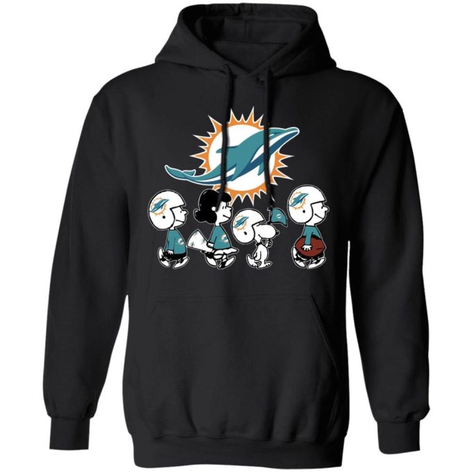 Peanuts Snoopy & Friends Cheer for Miami Dolphins NFL Shirt: Show Your Team Spirit!