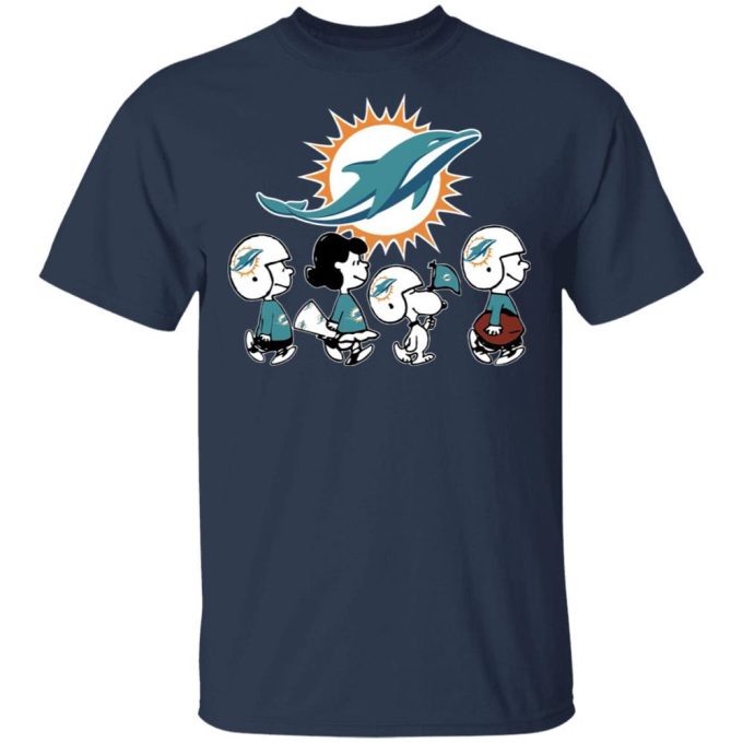 Peanuts Snoopy & Friends Cheer for Miami Dolphins NFL Shirt: Show Your Team Spirit!