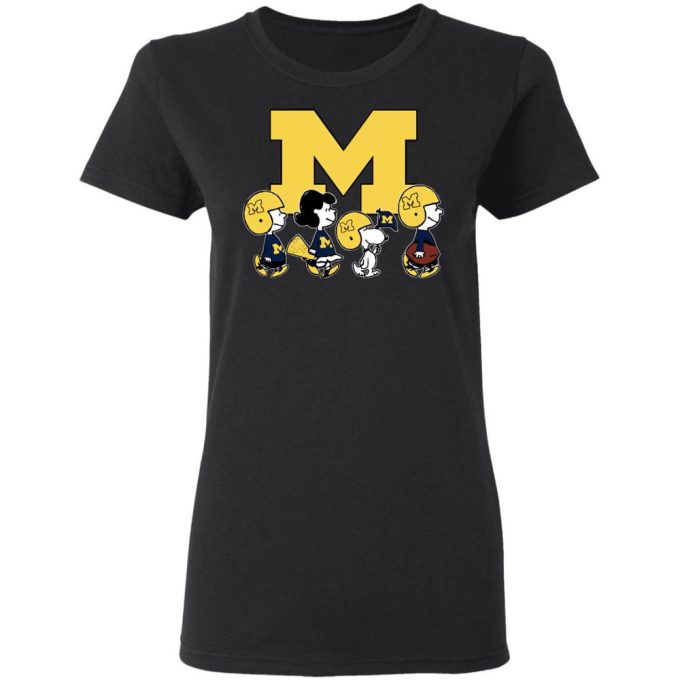 Michigan Wolverines NFL Shirt: Peanuts Snoopy & Friends Cheer – Perfect Team Spirit Apparel
