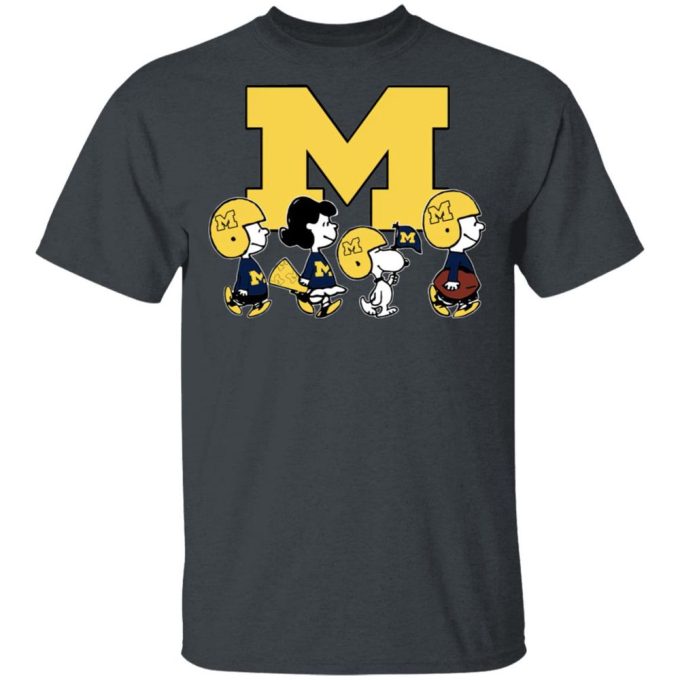 Michigan Wolverines NFL Shirt: Peanuts Snoopy & Friends Cheer – Perfect Team Spirit Apparel