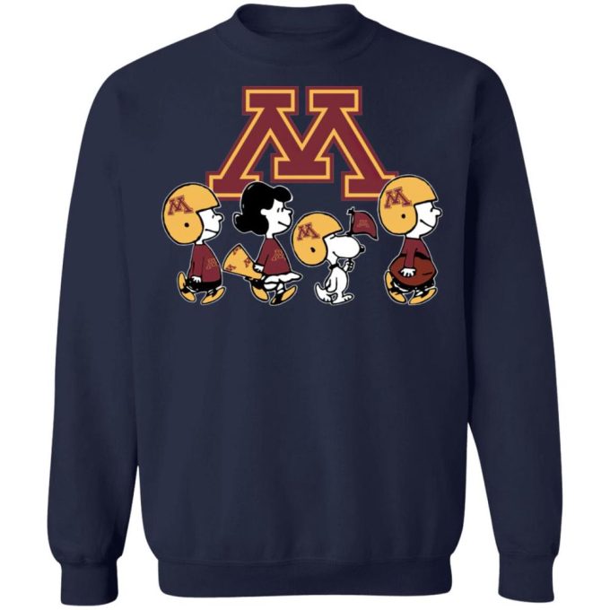 Peanuts Snoopy & Friends Cheer for Minnesota Golden Gophers NCAA Shirt – Show Your Team Spirit!
