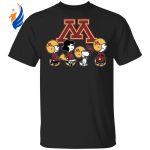 Peanuts Snoopy & Friends Cheer for Minnesota Golden Gophers NCAA Shirt – Show Your Team Spirit!