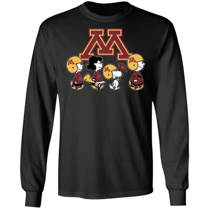 Peanuts Snoopy & Friends Cheer for Minnesota Golden Gophers NCAA Shirt – Show Your Team Spirit!