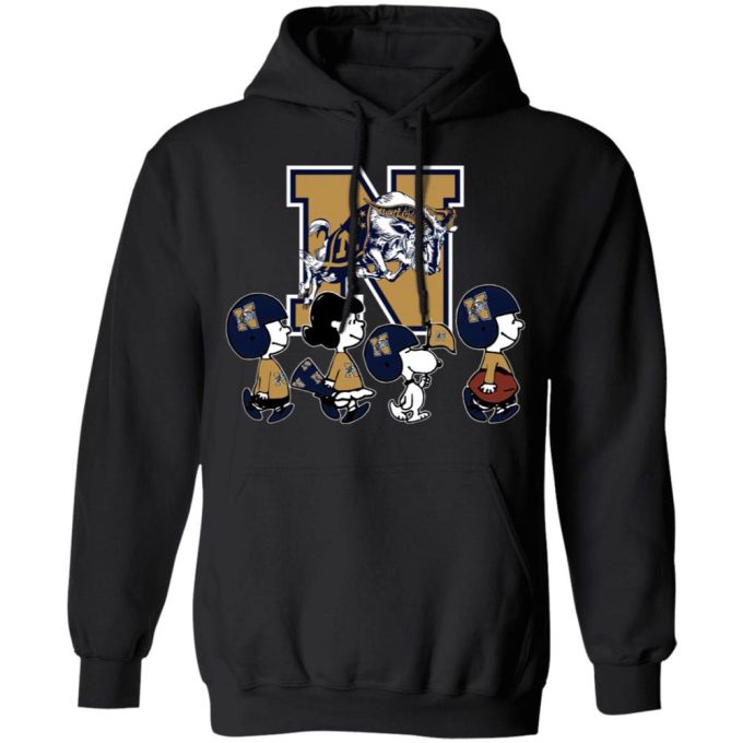 NCAA Navy Midshipmen Shirt: Peanuts Snoopy & Friends Cheer On! Get Yours Now!