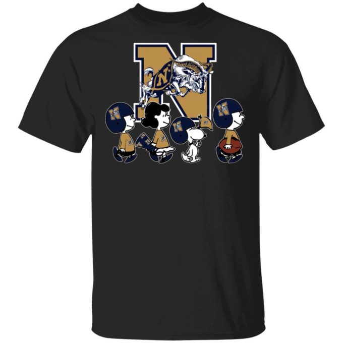 NCAA Navy Midshipmen Shirt: Peanuts Snoopy & Friends Cheer On! Get Yours Now!
