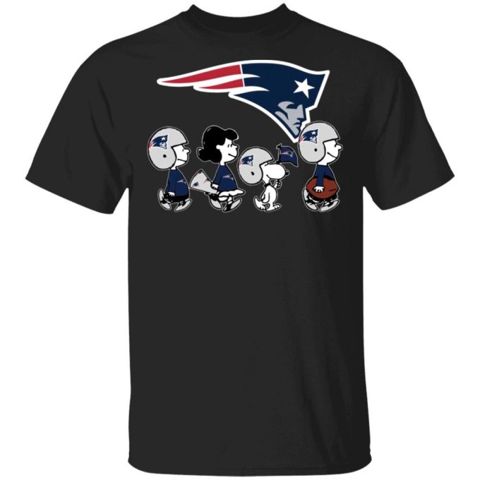 Snoopy and Friends Cheer for New England Patriots NFL Shirt – Officially Licensed Peanuts Merchandise