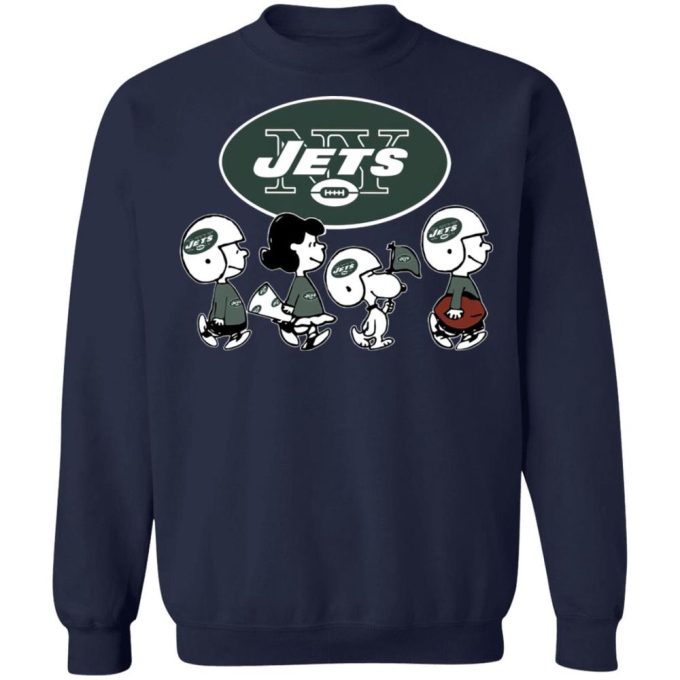Get Game-Day Ready with Peanuts Snoopy & Friends: New York Jets NFL Shirt!