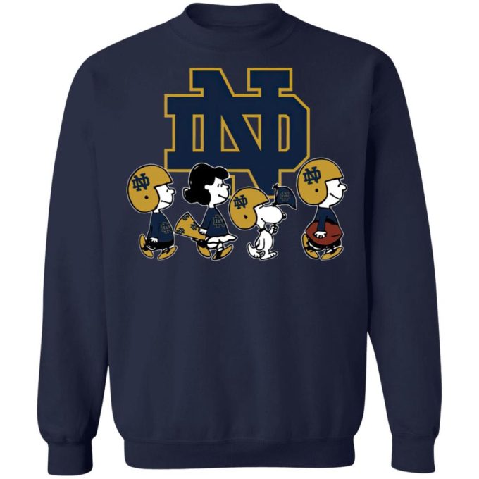 Get Game-Ready with Peanuts Snoopy and Friends Cheer for Notre Dame Fighting Irish NCAA Shirt