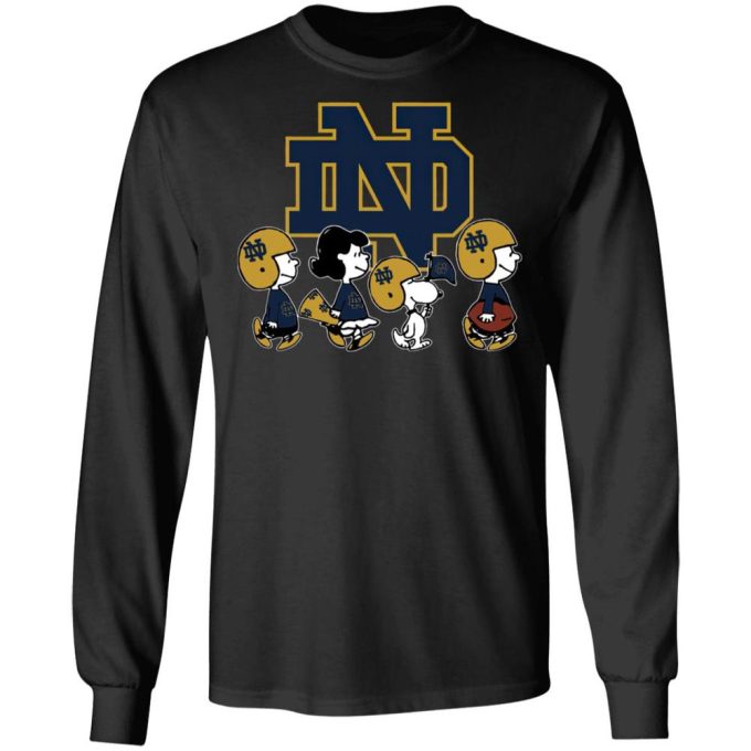 Get Game-Ready with Peanuts Snoopy and Friends Cheer for Notre Dame Fighting Irish NCAA Shirt