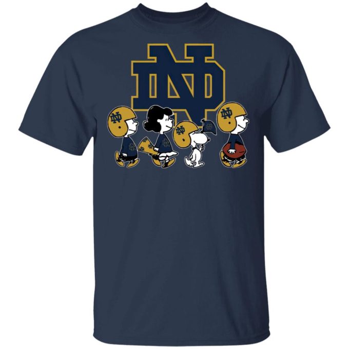 Get Game-Ready with Peanuts Snoopy and Friends Cheer for Notre Dame Fighting Irish NCAA Shirt