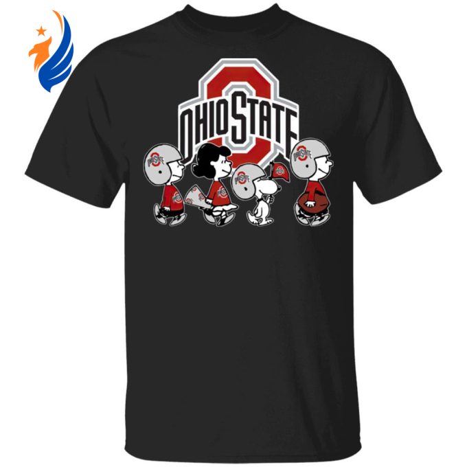 Peanuts Snoopy & Friends Cheer for Ohio State Buckeyes NCAA Shirt – Officially Licensed Team Apparel