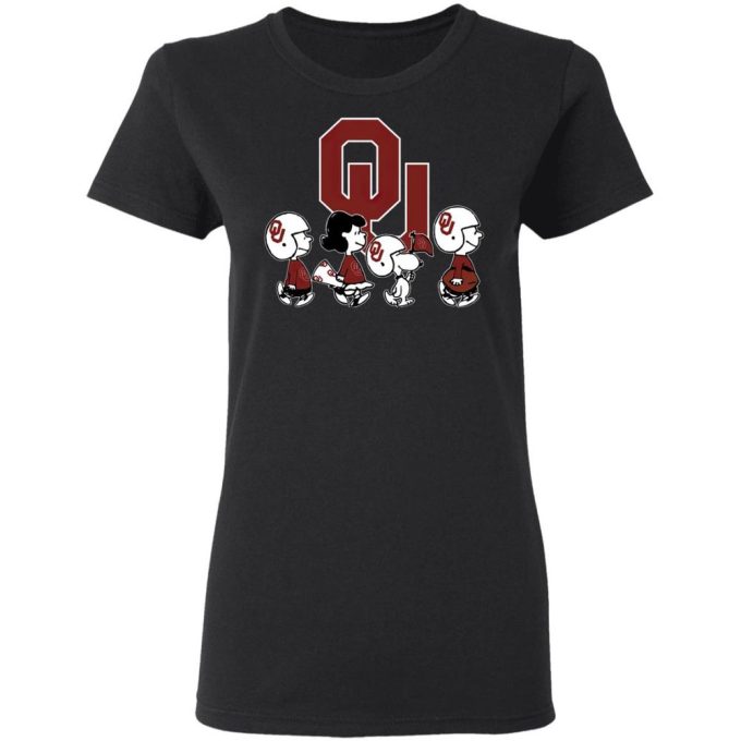Cheer on the Oklahoma Sooners with Peanuts Snoopy & Friends NCAA Shirt