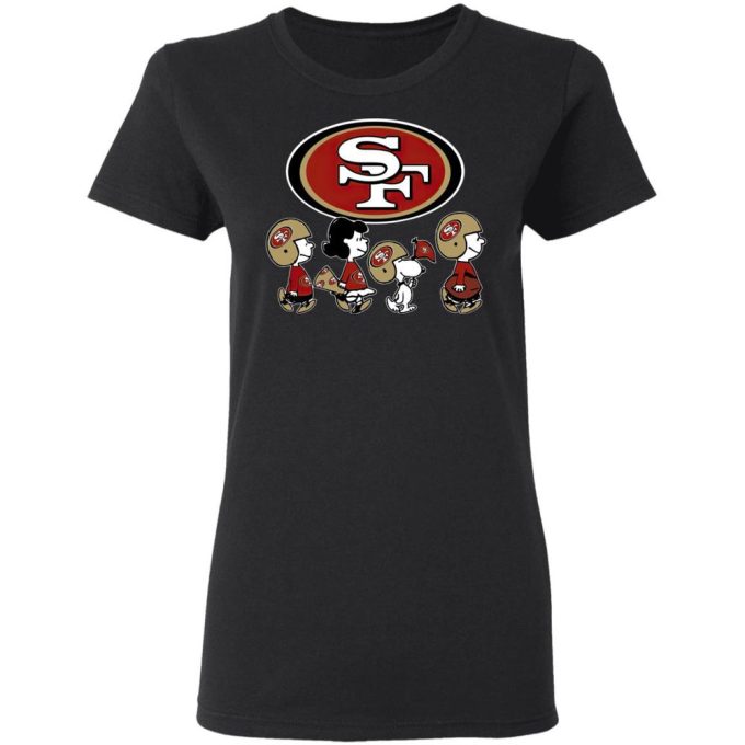 Peanuts Snoopy & Friends Cheer for SF 49ers Shirt: Show Your NFL Support!