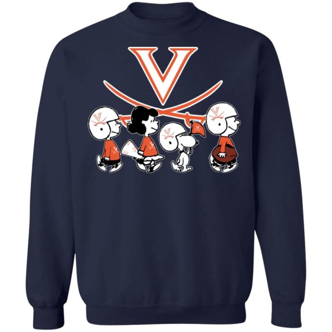 Cheer for Virginia Cavaliers with Peanuts Snoopy & Friends NCAA Shirt