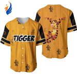 Tigger Dancing Winnie Pooh Black Orange Disney Unisex Cartoon Baseball Jersey – Custom Casual Outfits for a Fun and Stylish Look!