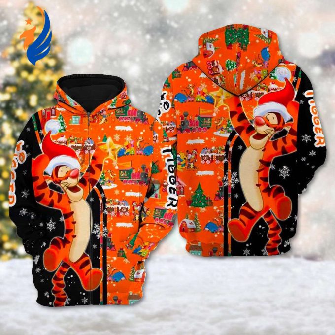 Tigger Santa Hat Hoodie & Winnie The PoohD Adult T-shirt – All Over Print Shirt & Tiger Hoodie Gift Tigger Santa Hat Hoodie & Winnie The PoohD Adult T-shirt – All Over Print Shirt & Tiger Hoodie Gift
