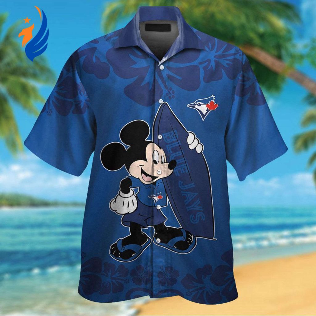 Toronto Blue Jays & Mickey Mouse Hawaiian Shirt: Perfect Blend of Sports and Disney Magic! Toronto Blue Jays & Mickey Mouse Hawaiian Shirt: Perfect Blend of Sports and Disney Magic!