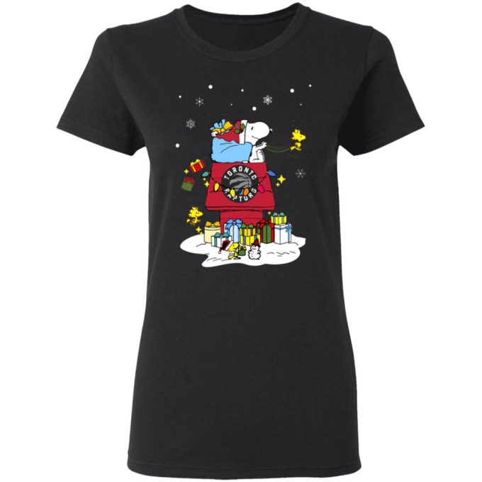 Toronto Raptors Santa Snoopy Shirt – Spread Christmas Cheer with Festive NBA Gear!