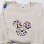 Spooky Disney Embroidered Shirt & Hoodie: Trick or Treat Mickey Characters Best Halloween Gift Ideas Spooky Disney Embroidered Shirt & Hoodie: Trick or Treat Mickey Characters Best Halloween Gift Ideas