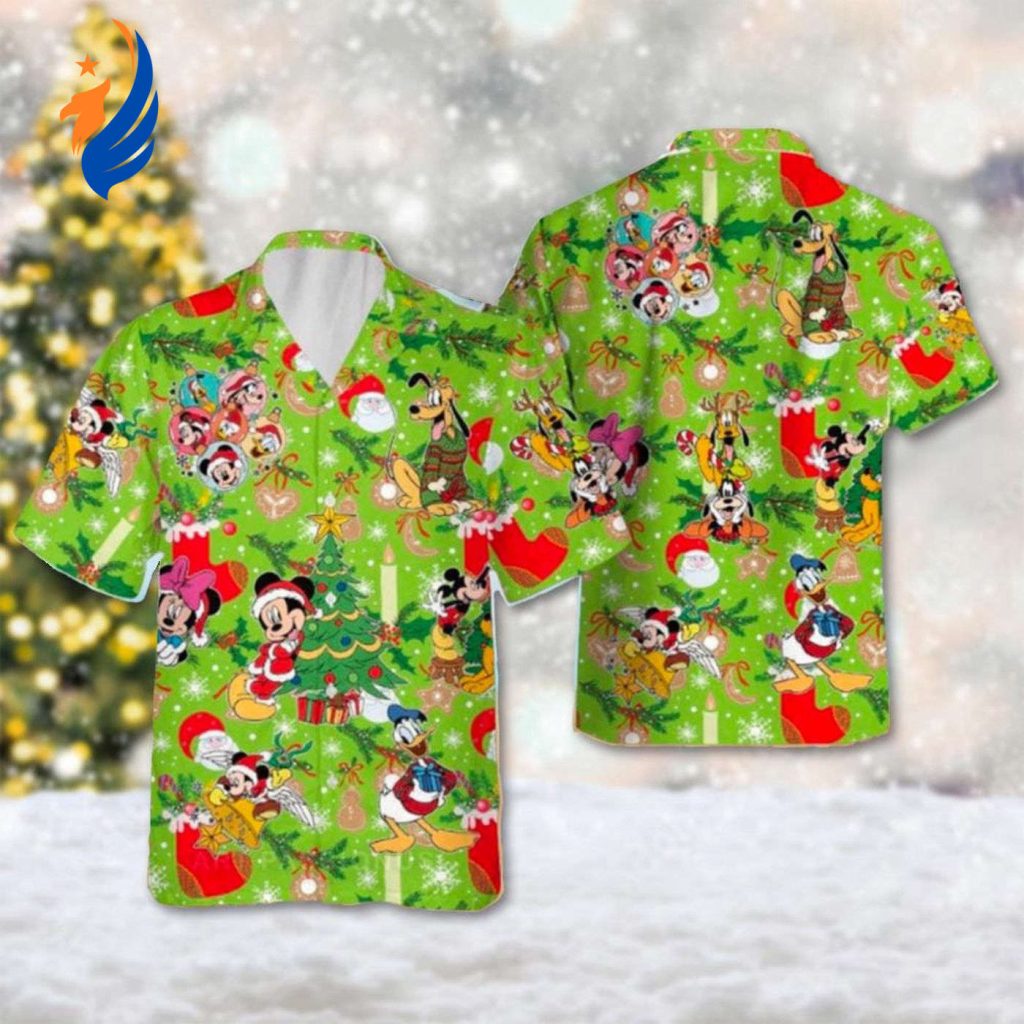 Tropical Mickey & Friends Christmas Hawaiian Shirt – Minnie Mouse Donald Goofy Pluto Xmas Gift Magic Kingdom Tee Tropical Mickey & Friends Christmas Hawaiian Shirt – Minnie Mouse Donald Goofy Pluto Xmas Gift Magic Kingdom Tee
