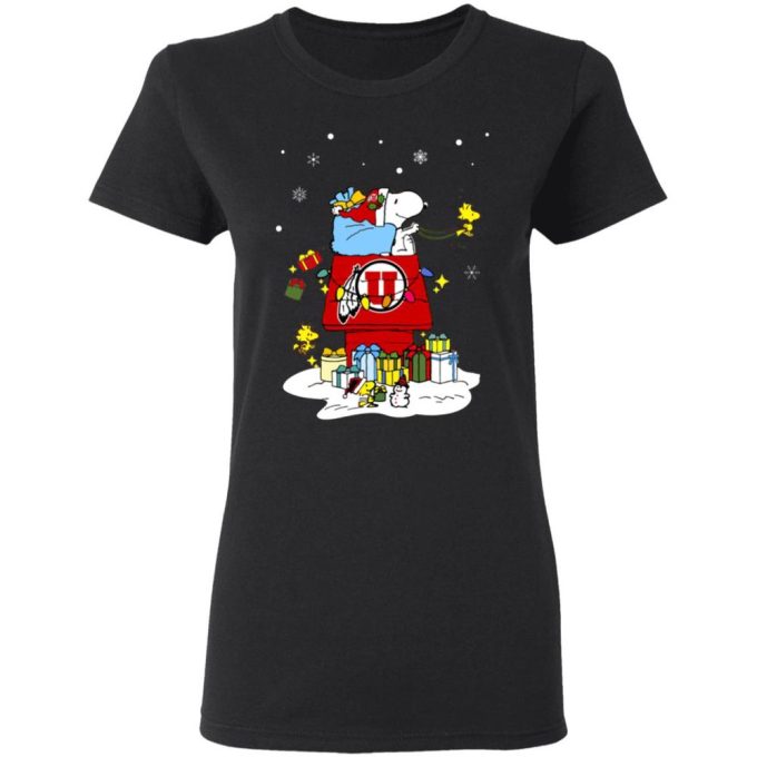 Shop the Festive Utah Utes Santa Snoopy Shirt – Wish You a Merry Christmas!
