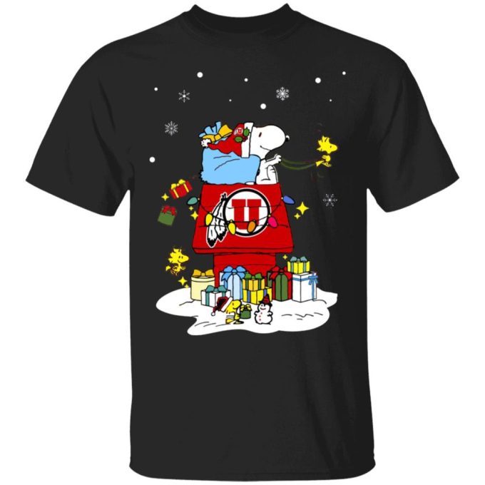 Shop the Festive Utah Utes Santa Snoopy Shirt – Wish You a Merry Christmas!