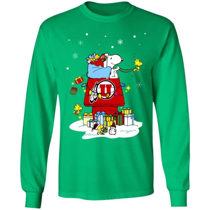 Shop the Festive Utah Utes Santa Snoopy Shirt – Wish You a Merry Christmas!