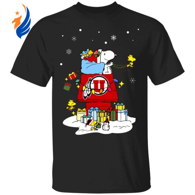 Shop the Festive Utah Utes Santa Snoopy Shirt – Wish You a Merry Christmas!