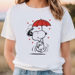 Valentine Day T Shirt, Peanuts Snoopy Raining Hearts Valentine T-Shirt Valentine Day T Shirt, Peanuts Snoopy Raining Hearts Valentine T-Shirt